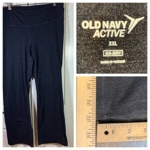 Old Navy Active Go Dry Black Bootcut Yoga Pants Women's XXL Athleisue Comfort
